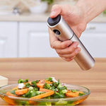 Pulverizator ulei Flippy, spray, material otel inoxidabil, manual, 100 ml, 17.7 x 4 cm, argintiu