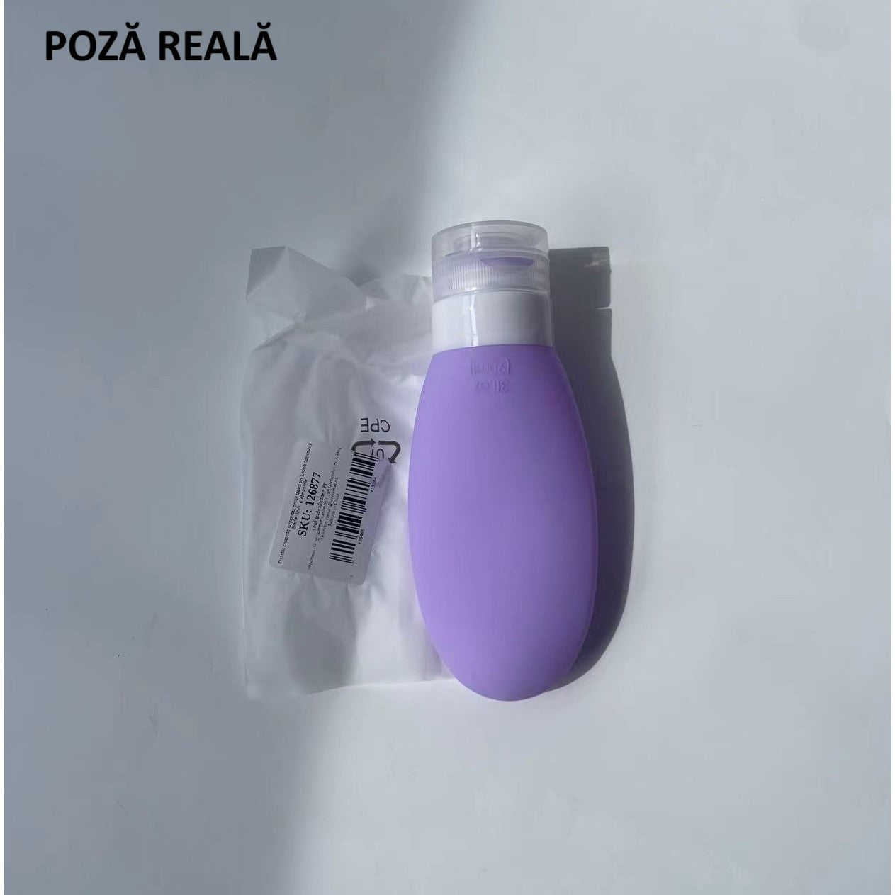 Recipient Portabil din Silicon Elegant de Voiaj, Sticla de Calatorie, Flippy, Potrivita pentru Lotiune, Sampon si Alte