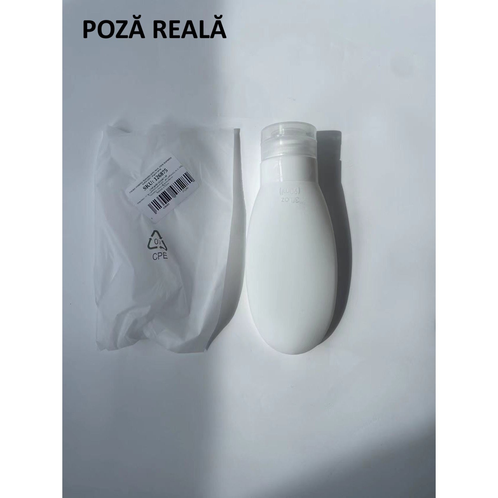 Recipient Portabil din Silicon Elegant de Voiaj, Sticla de Calatorie, Flippy, Potrivita pentru Lotiune, Sampon si Alte