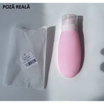 Recipient Portabil din Silicon Elegant de Voiaj, Sticla de Calatorie, Flippy, Potrivita pentru Lotiune, Sampon si Alte