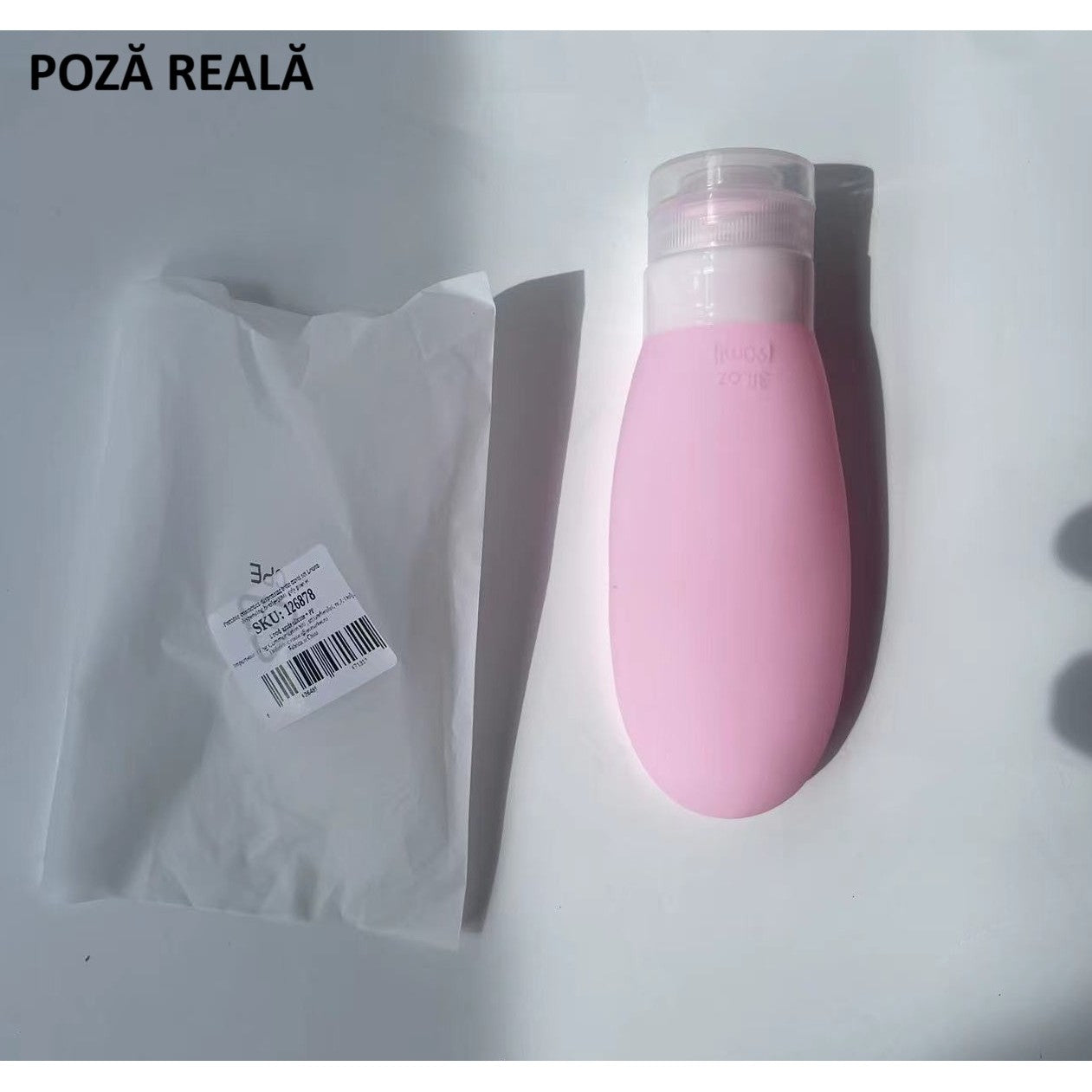 Recipient Portabil din Silicon Elegant de Voiaj, Sticla de Calatorie, Flippy, Potrivita pentru Lotiune, Sampon si Alte