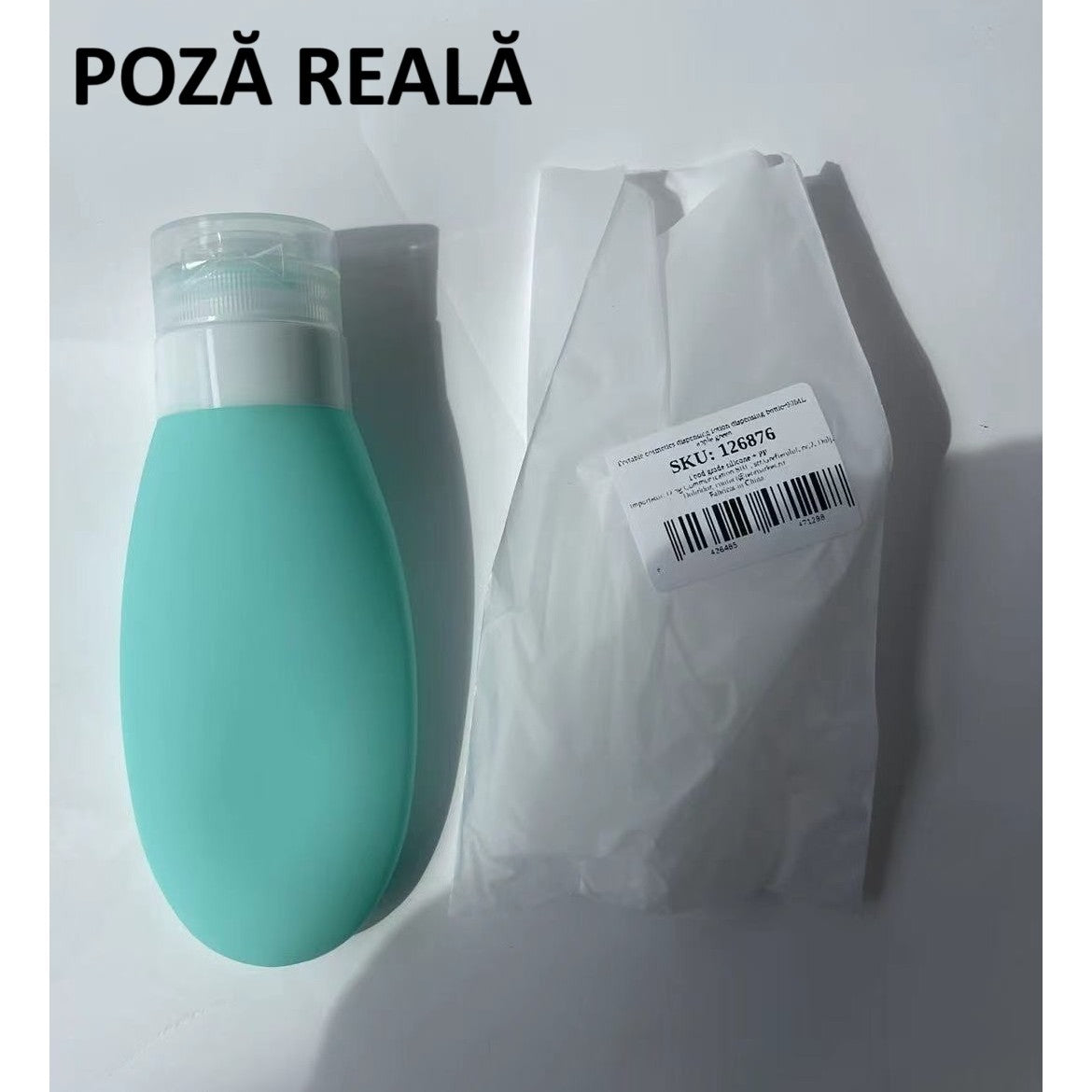 Recipient Portabil din Silicon Elegant de Voiaj, Sticla de Calatorie, Flippy, Potrivita pentru Lotiune, Sampon si Alte