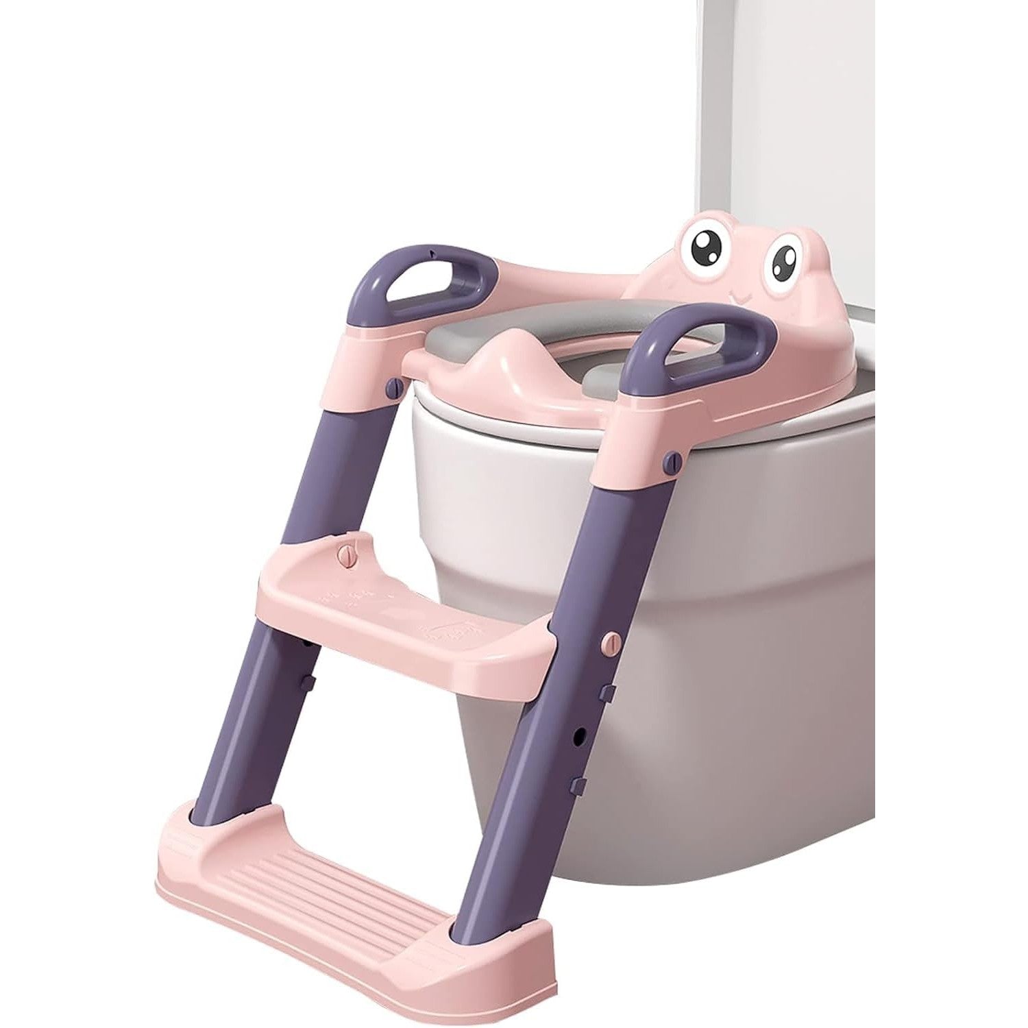 Reductor si Scaunel Inaltator WC, Flippy, pentru Copii 1 - 7 Ani, 2 Trepte Reglabile, Pliabil, Colac Moale, cu Spatar