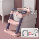 Reductor si Scaunel Inaltator WC, Flippy, pentru Copii 1 - 7 Ani, 2 Trepte Reglabile, Pliabil, Colac Moale, cu Spatar