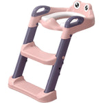 Reductor si Scaunel Inaltator WC, Flippy, pentru Copii 1 - 7 Ani, 2 Trepte Reglabile, Pliabil, Colac Moale, cu Spatar