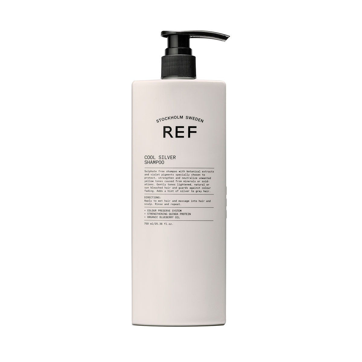Ref Stockholm, Cool Silver, Fără sulfați, Șampon pentru păr, Neutralizarea tonurilor calde, 750 ml - Olmarkt