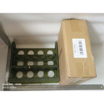 Suport Organizator pentru Oua, Flippy, pentru Frigider, Verde transparent, Capacitate 30 oua, Trei straturi, cu Data de