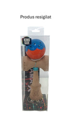 RESIGILAT - Kendama X Originala, Profesionala, Flippy, Super Sticky cu Cupe Mari KING SIZE V3, Gaura in Baza, Rulment