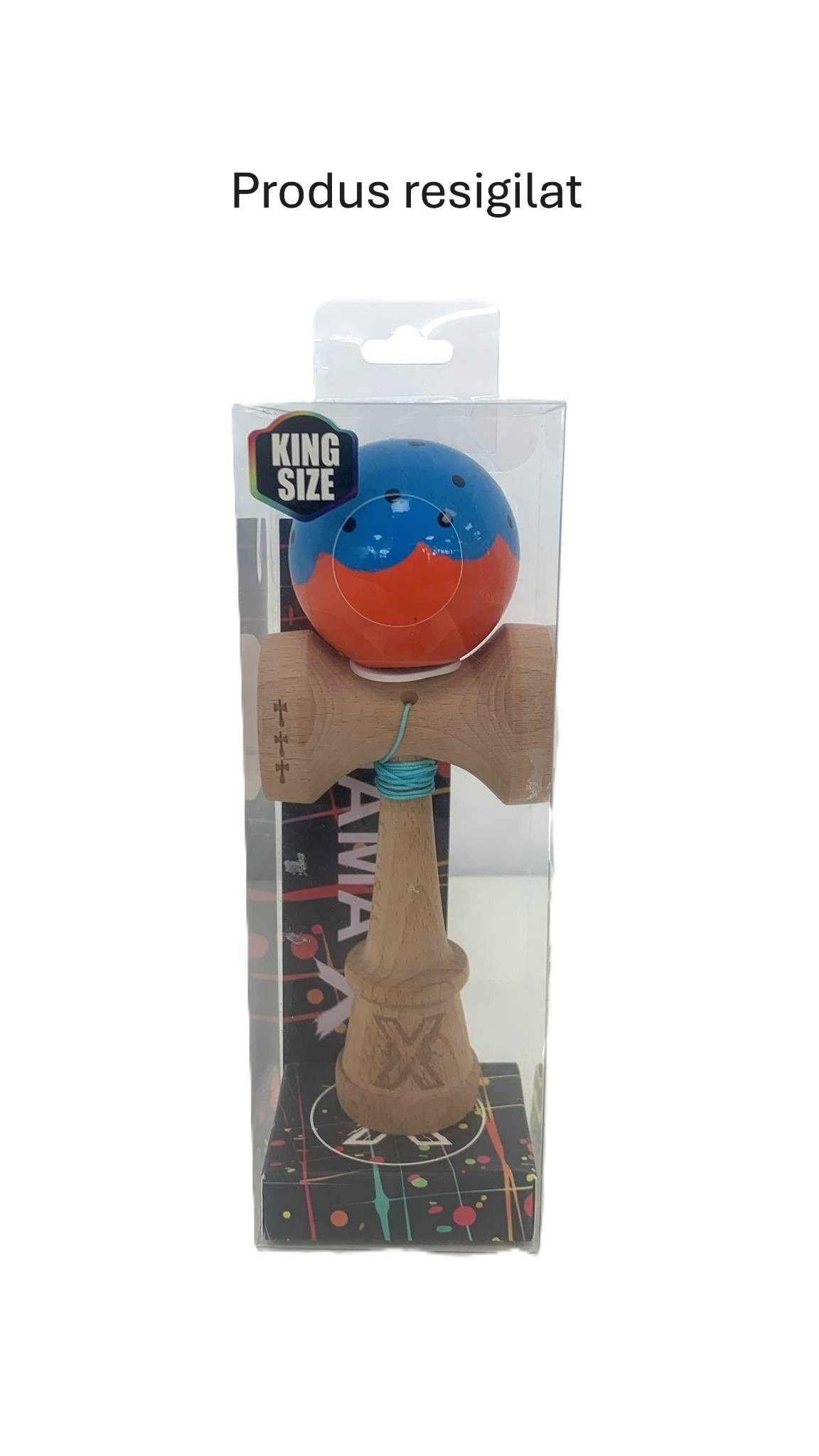RESIGILAT - Kendama X Originala, Profesionala, Flippy, Super Sticky cu Cupe Mari KING SIZE V3, Gaura in Baza, Rulment