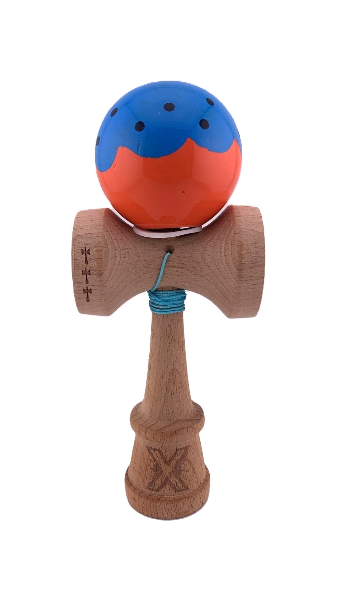 RESIGILAT - Kendama X Originala, Profesionala, Flippy, Super Sticky cu Cupe Mari KING SIZE V3, Gaura in Baza, Rulment