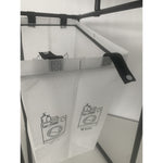 RESIGILIAT - Cos de Rufe, Flippy, cu 2 Etaje, 2 Cosuri, Cadru de Otel Inoxidabil, 97x44x31 cm, Negru