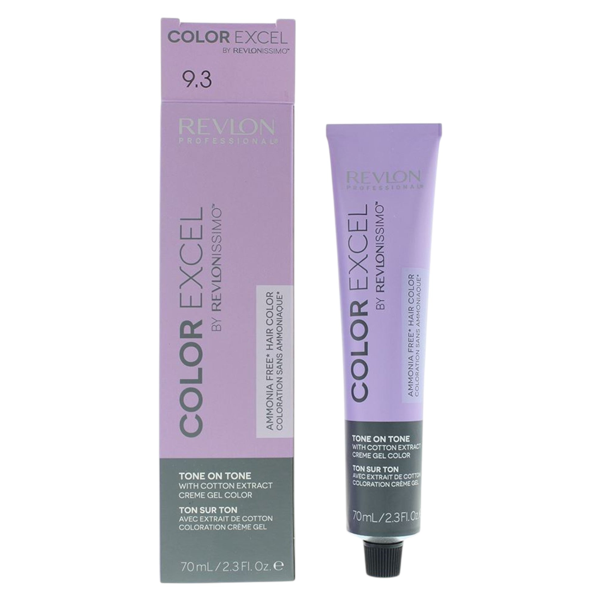 Revlon, Color Excel, Fără amoniac, Vopsea de păr demi-permanentă, 9.3 Very Light Golden Blonde, 70 ml