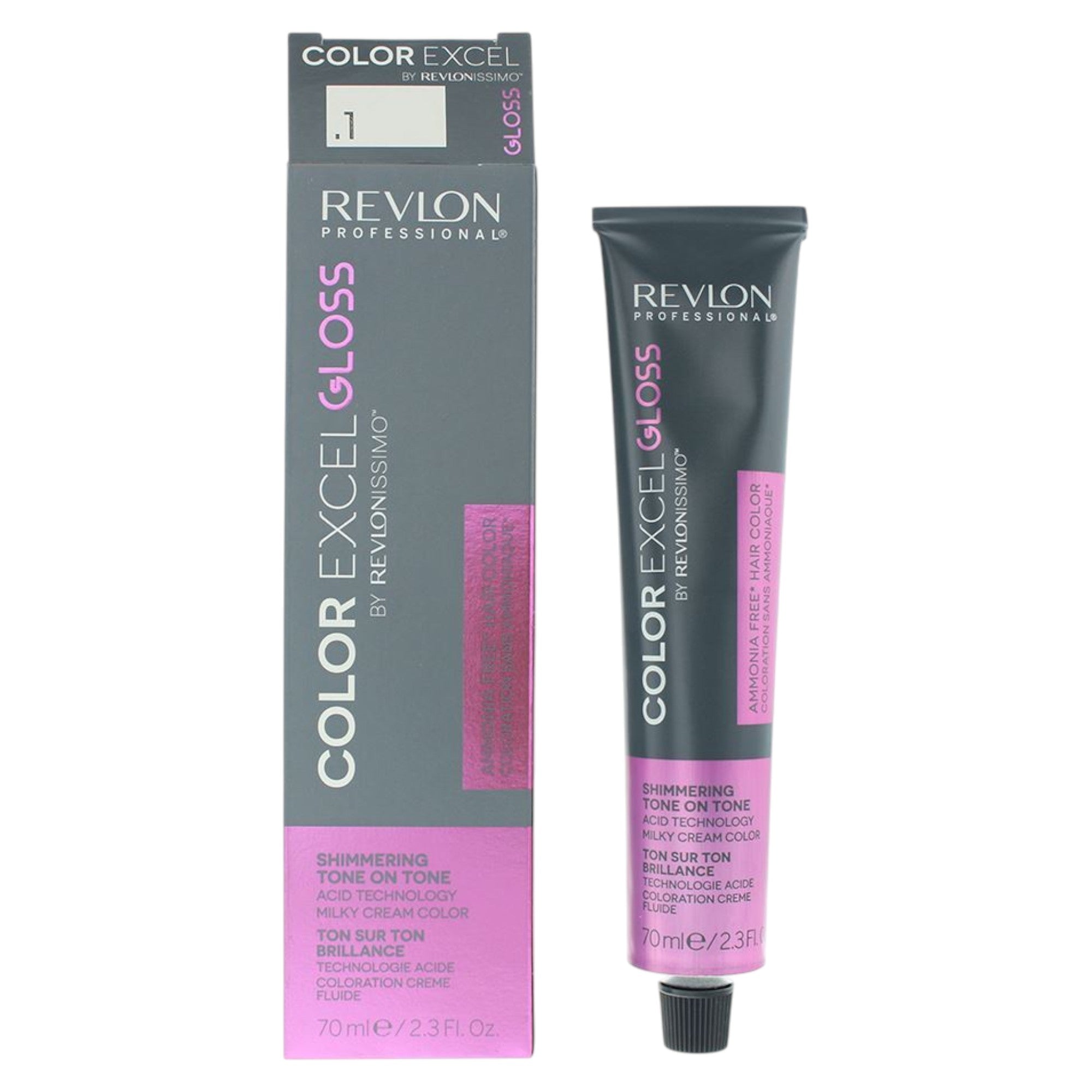 Revlon, Color Excel Gloss, Fără amoniac, Vopsea permanentă de păr, .1 Anti-Red, 70 ml