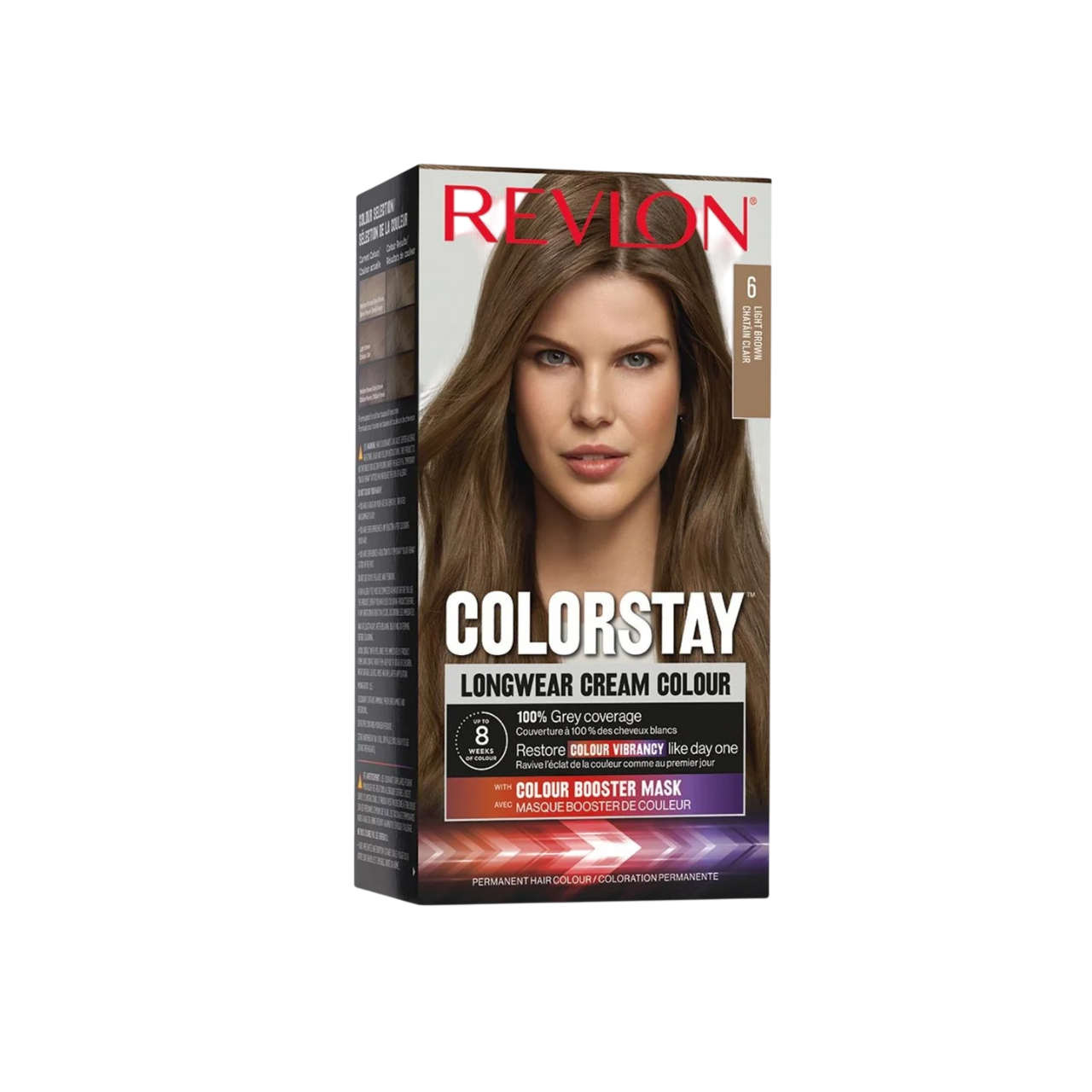 Revlon, Color Stay, Vopsea permanentă de păr, 6 Light Brown, 165 ml