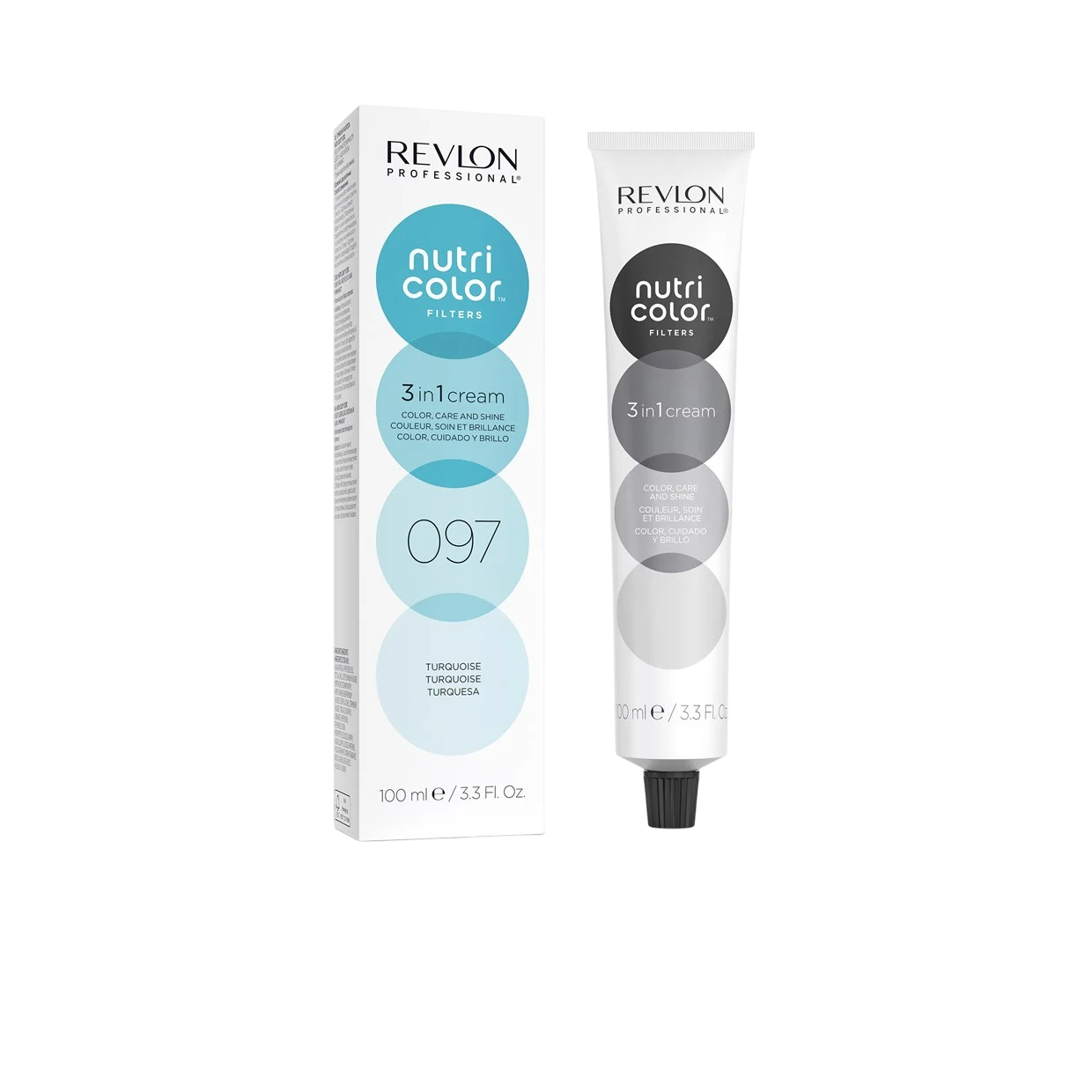 Revlon, Nutri Color Filters, Mască cremă de colorare a părului, Îmbunătățirea culorii, 097 Turquoise, 100 ml