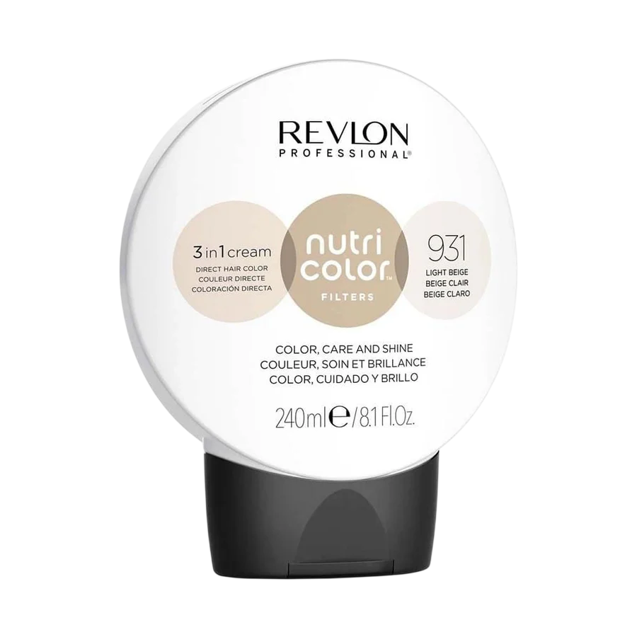 Revlon, Nutri Color Filters, Cremă tonifiantă pentru colorarea părului, 931 Light Beige, 240 ml