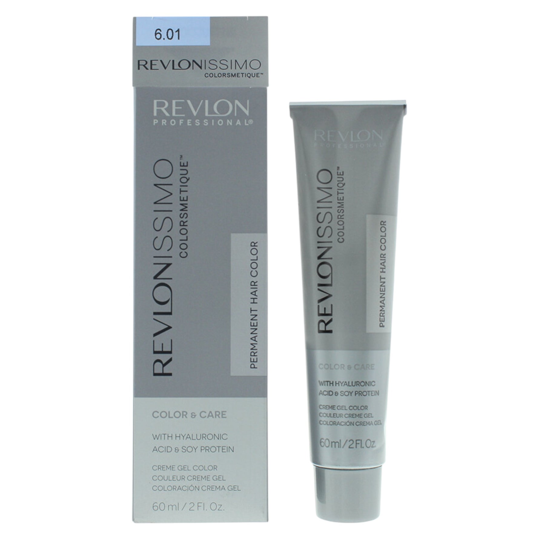 Revlon, Revlonissimo Colorsmetique, Carmel, Vopsea permanentă de păr, 6.01 Dark Natural Ash Blonde, 60 ml