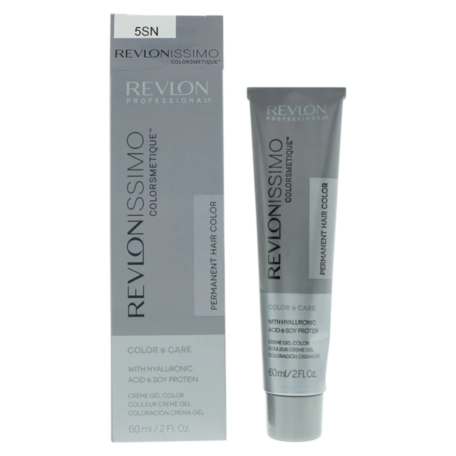Revlon, Revlonissimo Colorsmetique, Complex Color & Îngrijire, Vopsea permanentă de păr, 5SN Light Brown, 60 ml