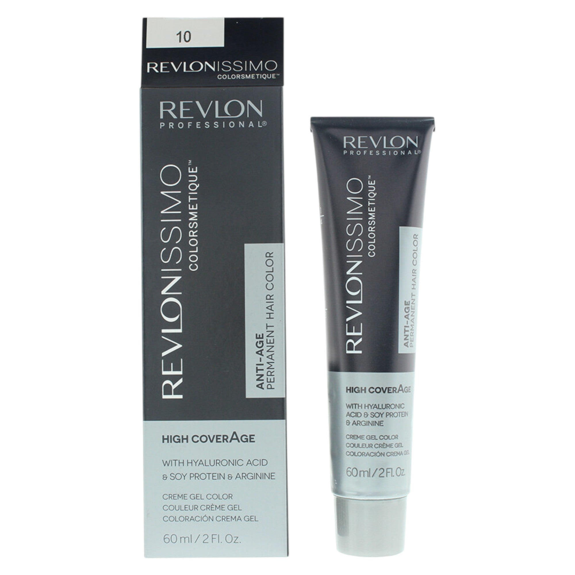 Revlon, Revlonissimo Colorsmetique, Acid hialuronic, Vopsea permanentă de păr, 10 Lightest Blonde, 60 ml