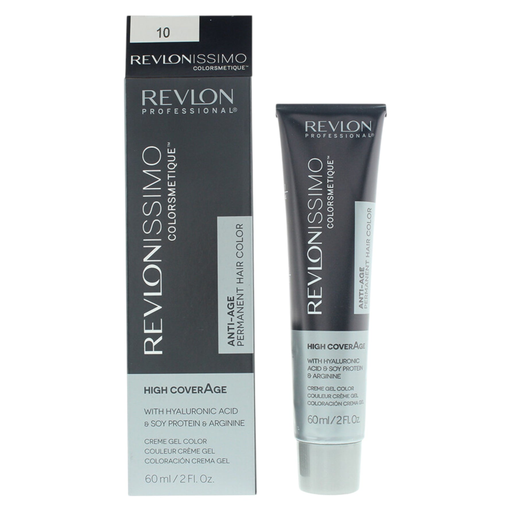 Revlon, Revlonissimo Colorsmetique, Acid hialuronic, Vopsea permanentă de păr, 10 Lightest Blonde, 60 ml
