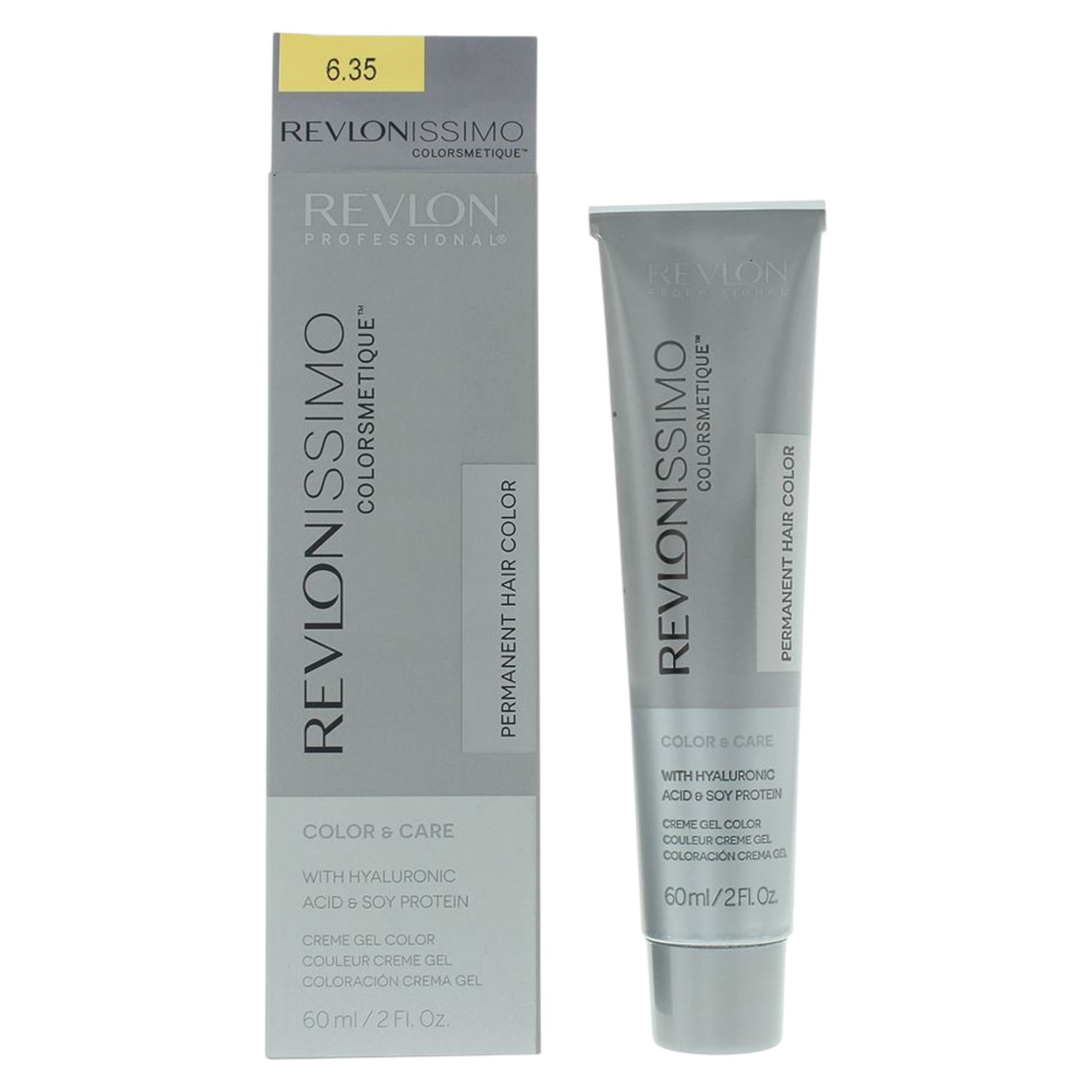 Revlon, Revlonissimo Colorsmetique, Vopsea permanentă de păr, 6.35 Dark Amber Blonde, 60 ml