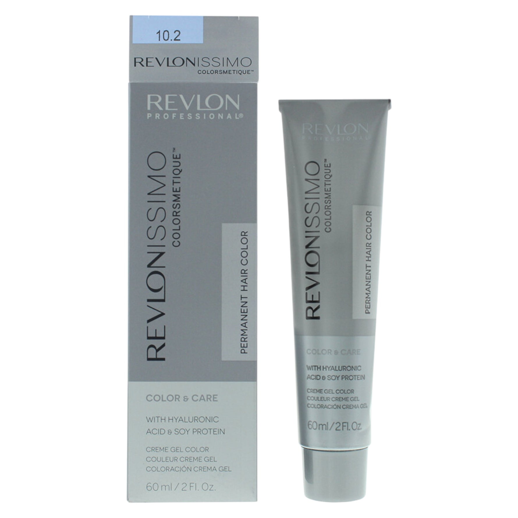Revlon, Revlonissimo Colorsmetique, Vopsea permanentă de păr, 10.2 10.2 Pale Iridescent Blonde, 60 ml