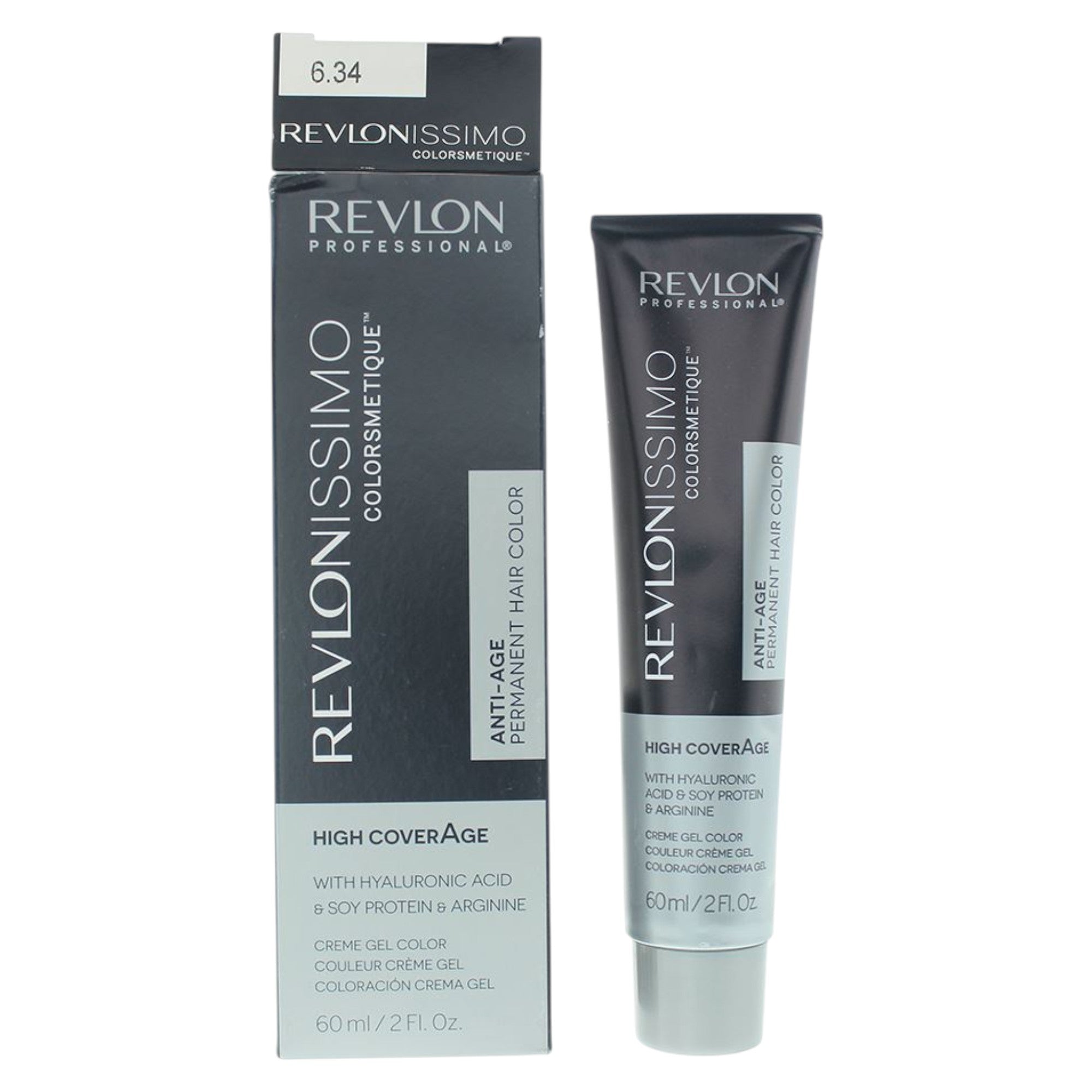 Revlon, Revlonissimo Colorsmetique, Vopsea permanentă de păr, 6.34 Dark Hazel Blonde, 60 ml