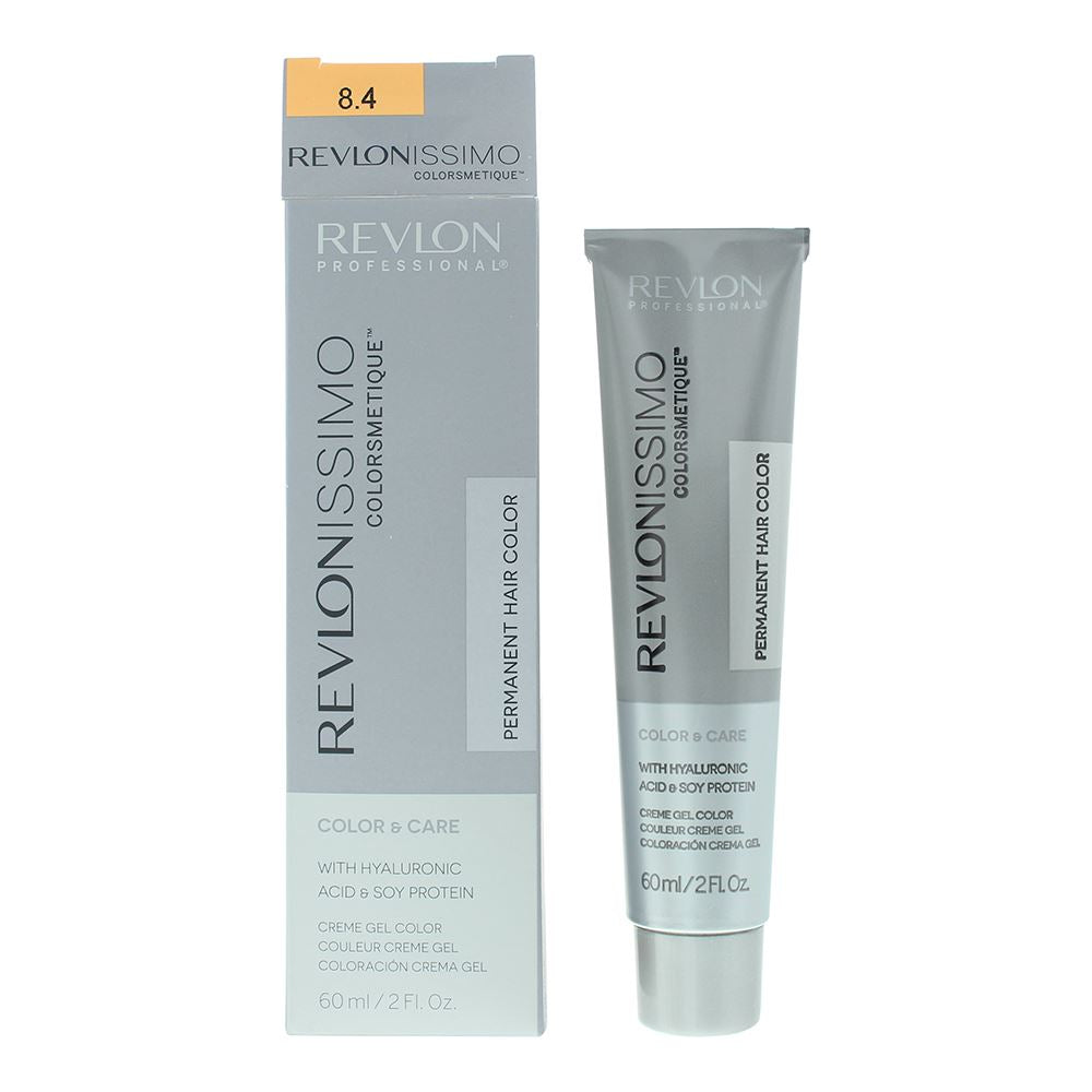 Revlon, Revlonissimo Colorsmetique, Vopsea permanentă de păr, 8.4 Light Copper Blonde, 60 ml