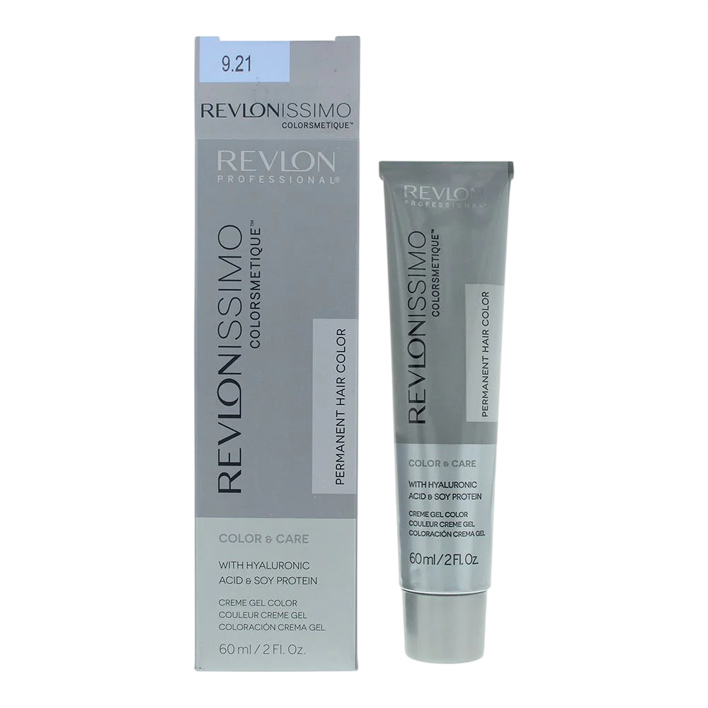 Revlon, Revlonissimo Colorsmetique, Vopsea permanentă de păr, 9.21 Very Light Iridescent Ash Blonde, 60 ml