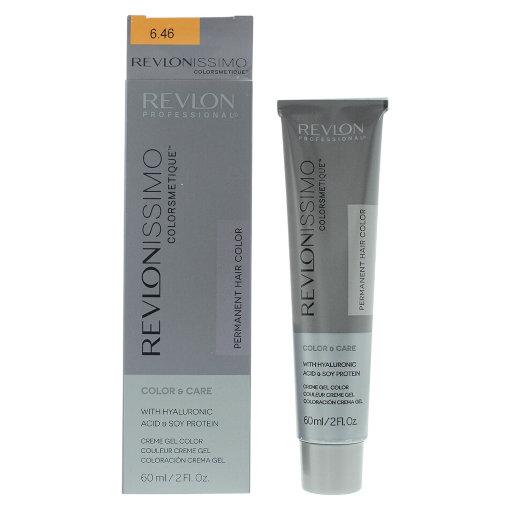 Revlon, Revlonissimo Colorsmetique, Vopsea permanentă de păr, 6.46 Dark Red Copper Blonde, 60 ml