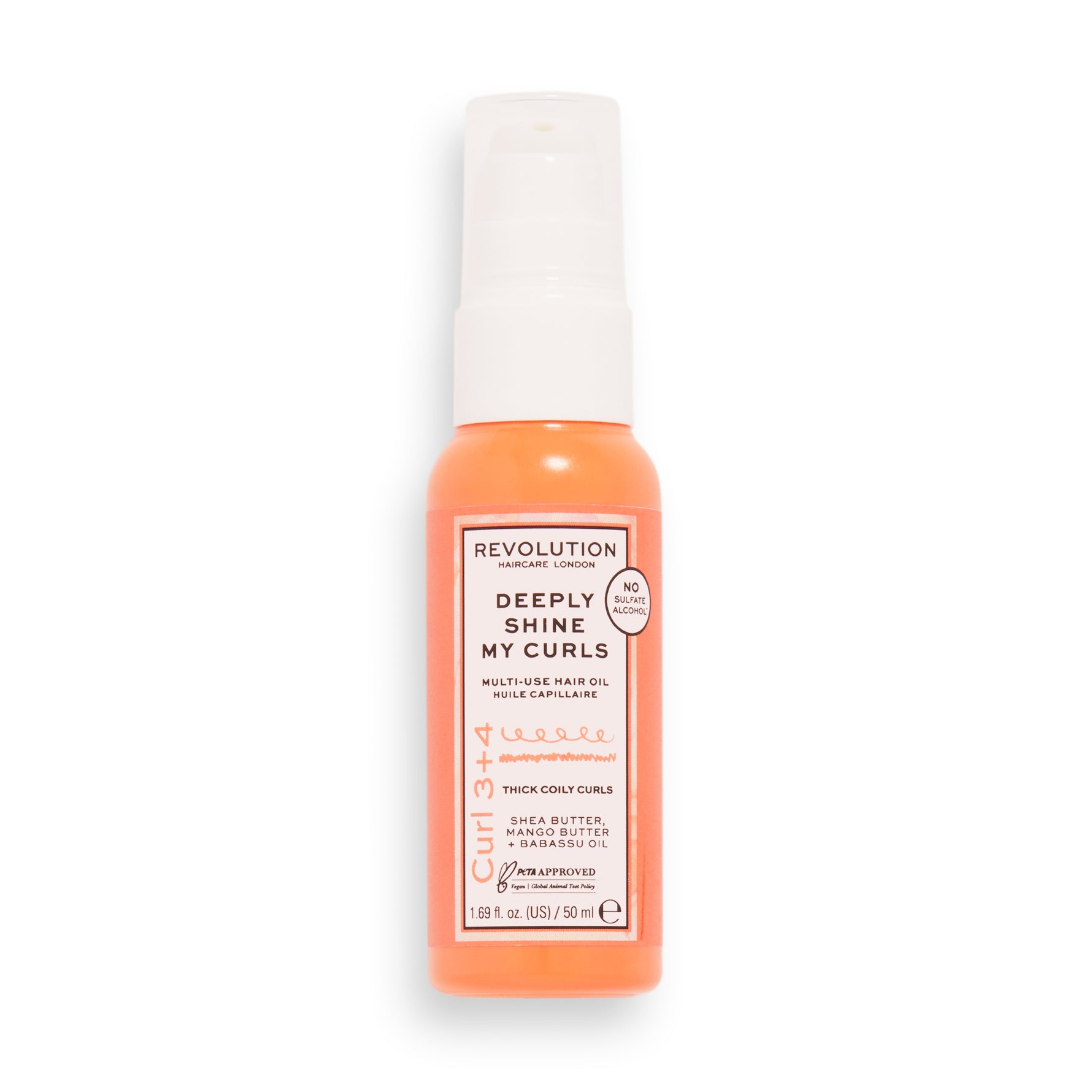Revolution Haircare, My Curls 3+4, Tratament cu ulei pentru păr, Definire & Strălucire, 50 ml