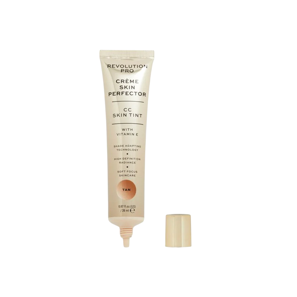 Revolution Pro, Perfecting Skin Tint, Vitamina E, Strălucire naturală, Crema CC, Bronzat, 26 ml
