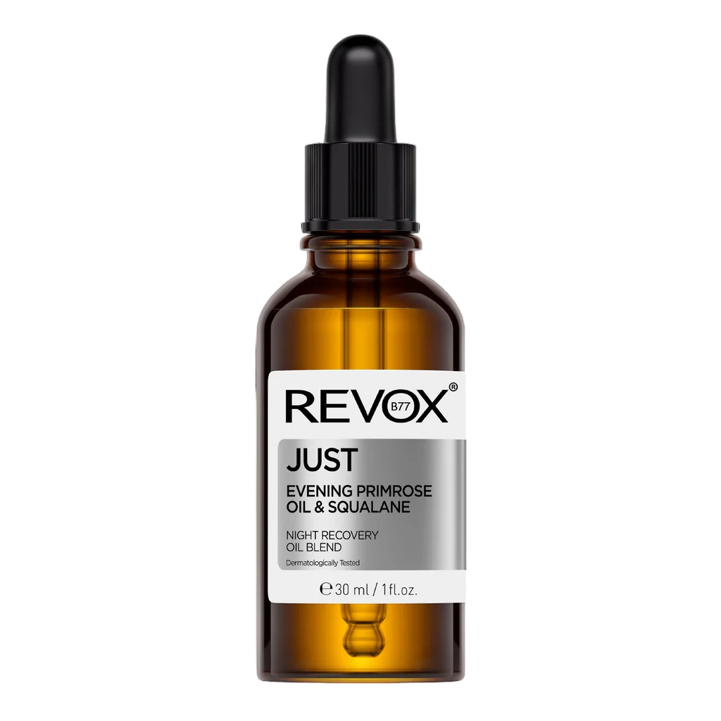 Revox B77, Just Evening, Ulei de luminița nopții și squalan, Recuperare, Noapte, Ulei, Pentru față și gât, 30 ml