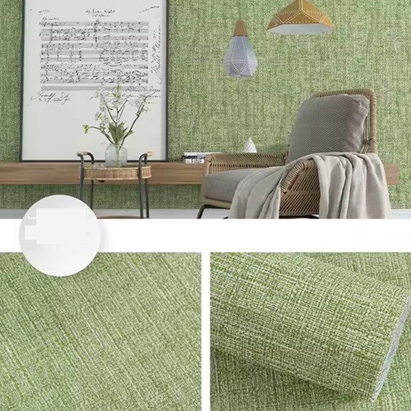 Rola Autoadeziva pentru Perete, Flippy, din Panza, 10 m, Rezistenta la Umezeala, 2.5 mm Grosime, Model Texturat, Verde
