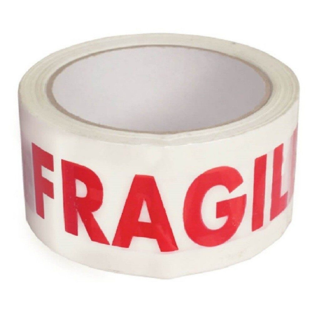 Rola Banda Adeziva Fragile pentru Ambalare si Sigilare Colete Sensibile, Low Noise, Derulare Silentioasa, Aderenta