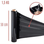Rola Folie Stretch Neagra pentru Ambalare Manuala, Protectie si Fixare Colete, Utilizare Depozit si Transport,