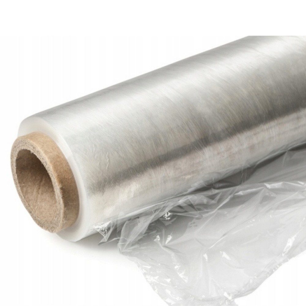 Rola Folie Stretch Transparenta pentru Ambalare Manuala, Protectie si Fixare Colete, Utilizare Depozit si Transport,