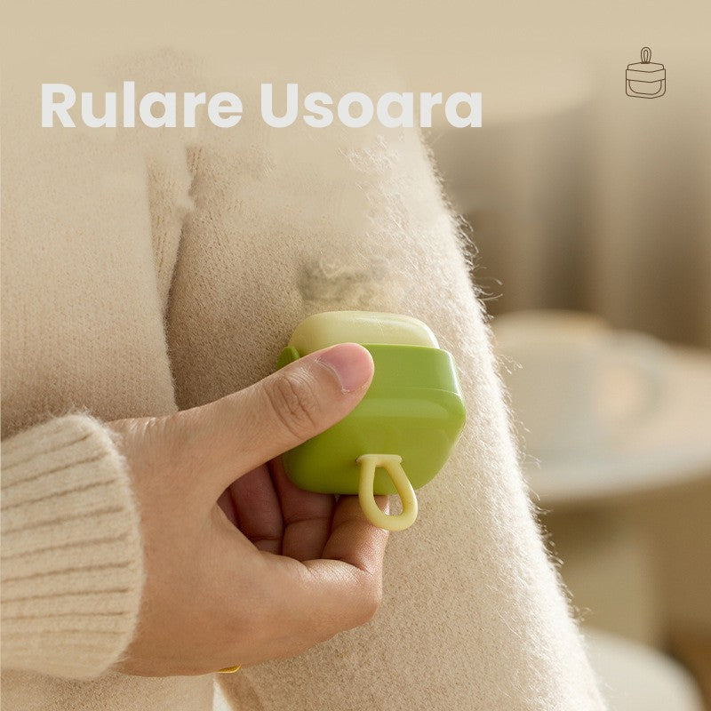 Rola pentru scame, Flippy, Indreptator de Scame Laviabila, forma de Cub din plastic, Portabil si Dragut 6 x 4.3 x 4.3
