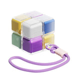 Cutie pentru Medicamente, Flippy, Model Rubik' Cube, cu Curea de Agatare, Dozator Portabil de Medicamente, Dispenser