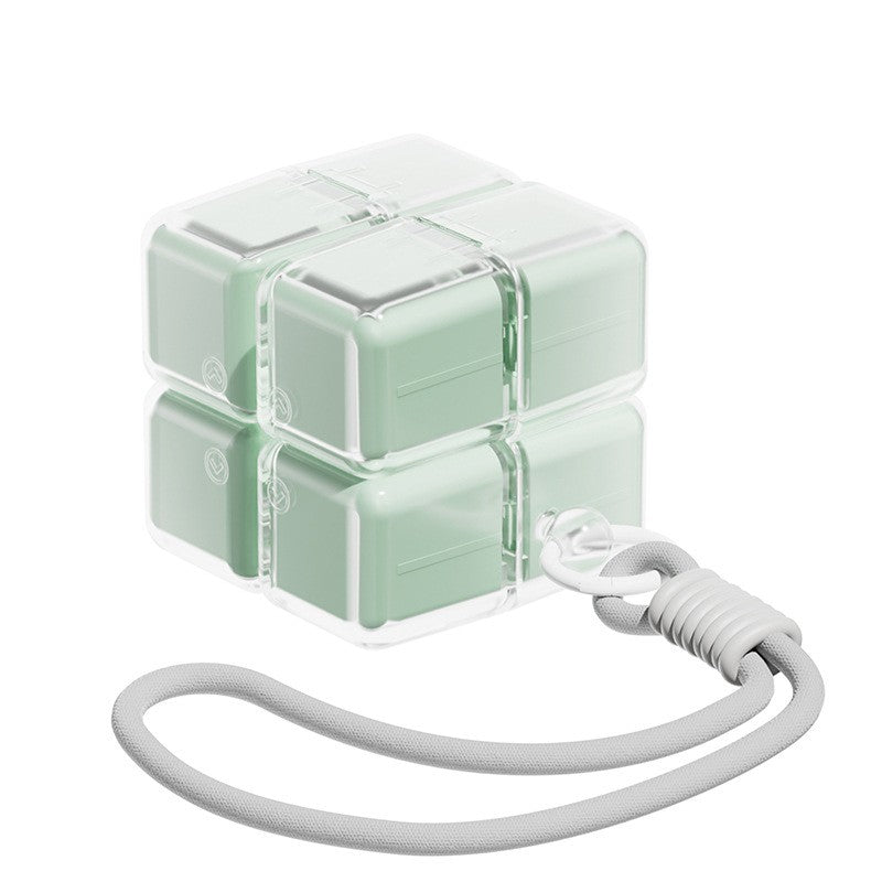 Cutie pentru Medicamente, Flippy, Model Rubik' Cube, cu Curea de Agatare, Dozator Portabil de Medicamente, Dispenser
