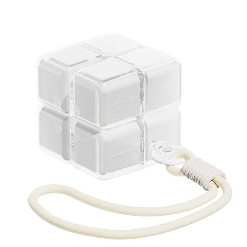 Cutie pentru Medicamente, Flippy, Model Rubik' Cube, cu Curea de Agatare, Dozator Portabil de Medicamente, Dispenser