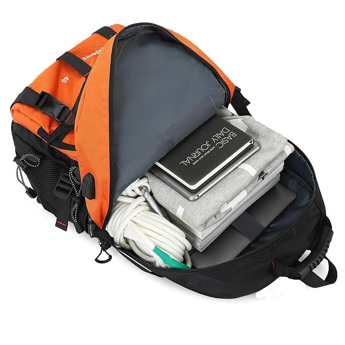 Rucsac Multifunctional de Alpinism, Flippy, Capacitate 36-55 L, de Calatorie, Impermeabil, Slot USB Incarcare Telefon,