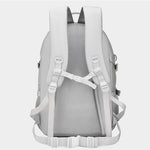 Rucsac Multifunctional pentru Calatorie, Flippy, pentru Alpinism, Voiaj, Drumetii, din Panza Oxford, 34x16x52 cm, Alb