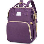 Rucsac Multifunctional pentru Mamici, Flippy, cu Patut Pliabil si Baza de Schimbat, Rezistent la Apa, Capacitate Mare,