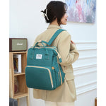 Rucsac Multifunctional pentru Mamici, Flippy, cu Patut Pliabil si Baza de Schimbat, Rezistent la Apa, Capacitate Mare,