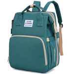 Rucsac Multifunctional pentru Mamici, Flippy, cu Patut Pliabil si Baza de Schimbat, Rezistent la Apa, Capacitate Mare,