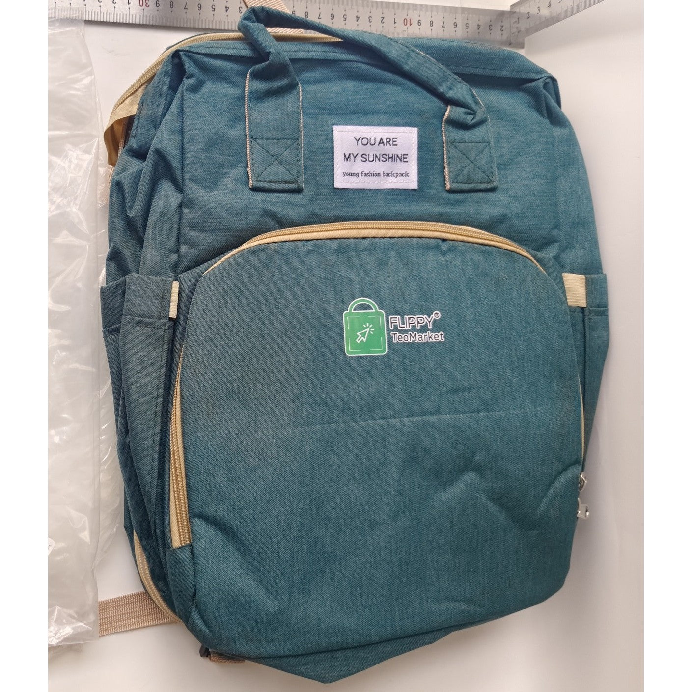 Rucsac Multifunctional pentru Mamici, Flippy, cu Patut Pliabil si Baza de Schimbat, Rezistent la Apa, Capacitate Mare,