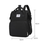 Rucsac Multifunctional pentru Mamici, Flippy, cu Patut Pliabil si Baza de Schimbat, Rezistent la Apa, Capacitate Mare,