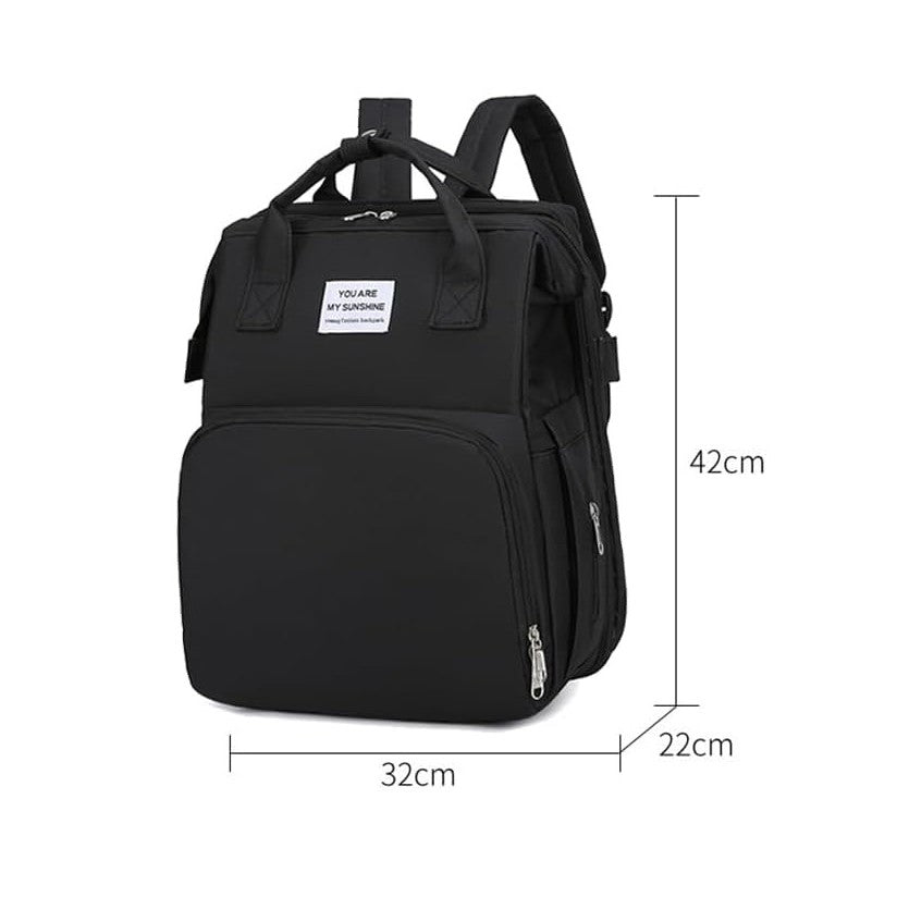 Rucsac Multifunctional pentru Mamici, Flippy, cu Patut Pliabil si Baza de Schimbat, Rezistent la Apa, Capacitate Mare,