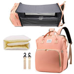 Rucsac Multifunctional pentru Mamici, Flippy, cu Patut Pliabil si Baza de Schimbat, Rezistent la Apa, Capacitate Mare,